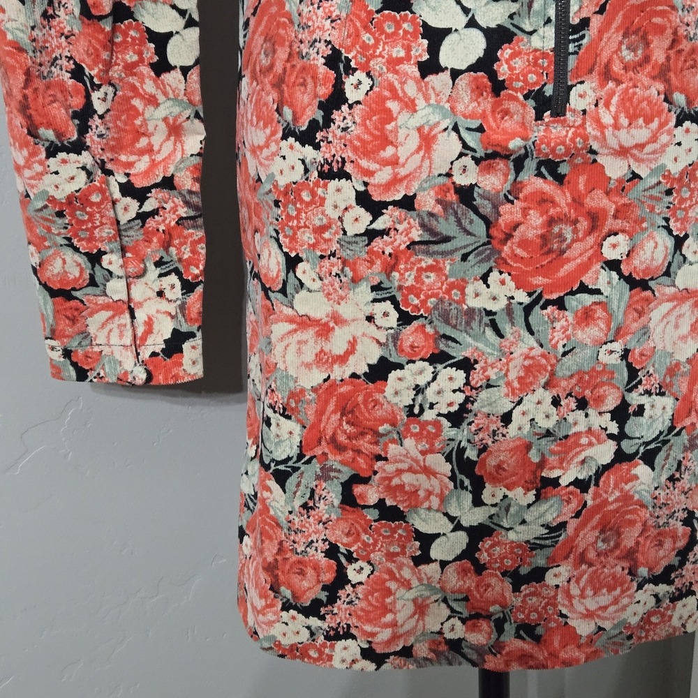 Free People Kapowski Floral Mini Dress Sz 8 Black Red Boho Romantic Cottagecore - Picture 8 of 16